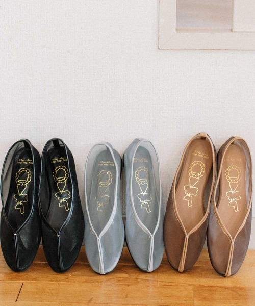 POU DOU DOU(プードゥドゥ)の「チュールチャイナシューズ(スリッポン・レディース・ブラック/ブルー/モカ・4/3)」の17枚目の写真