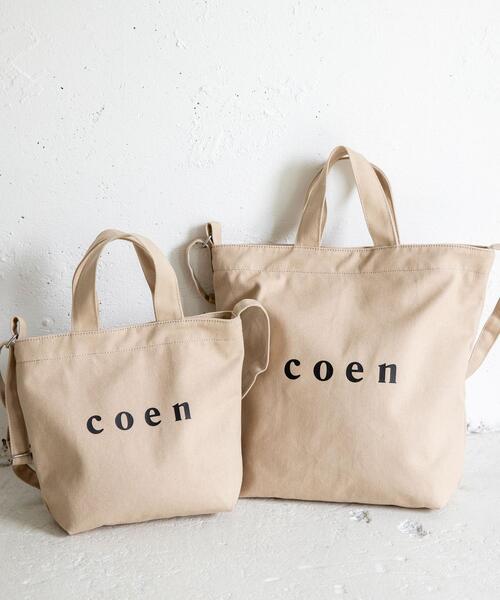 coen（コーエン）の「【限定カラー】coen2WAYロゴトートバッグSP（トートバッグ・レディース・ベージュ・FREE）」の11枚目の写真
