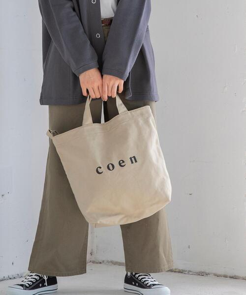 coen（コーエン）の「【限定カラー】coen2WAYロゴトートバッグSP（トートバッグ・レディース・ベージュ・FREE）」の3枚目の写真