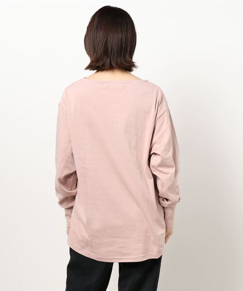 HONEYSUCKLE ROSE(ハニーサックルローズ)の「【HONEYSUCKLE ROSE】スリットプリントロンT(Tシャツ/カットソー・レディース・ブルー/ライム/オフホワイト/ホワイト/ベージュ/ピンク・M/L)」の8枚目の写真