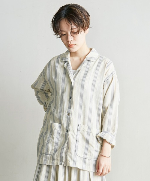 cardo fabrica（カルドファブリカ）の「*ドビーストライプシャツ  