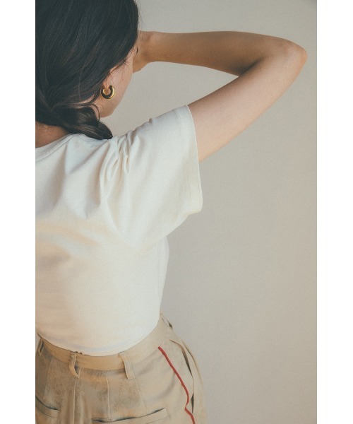 CLANE（クラネ）の「SCOOP SLEEVE COMPACT TOPS（Tシャツ/カットソー