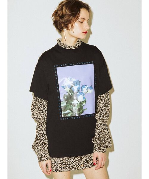 jouetie(ジュエティ)の「カラーフォトBIG Tシャツ(Tシャツ/カットソー・レディース・ブラック/オフホワイト/イエロー・MEDIUM)」の7枚目の写真