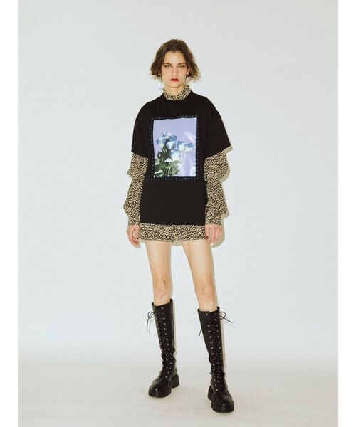 jouetie(ジュエティ)の「カラーフォトBIG Tシャツ(Tシャツ/カットソー・レディース・ブラック/オフホワイト/イエロー・MEDIUM)」の9枚目の写真