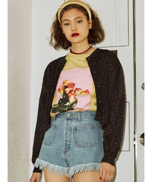 jouetie(ジュエティ)の「カラーフォトBIG Tシャツ(Tシャツ/カットソー・レディース・ブラック/オフホワイト/イエロー・MEDIUM)」の16枚目の写真