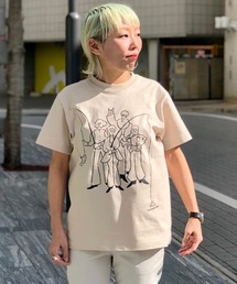 and wander | andwander × Yu nagaba/アンドワンダー×長場雄　BEAVER別注 fishing printed T by Yu nagaba(Tシャツ/カットソー)