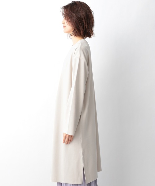 LEPSIM(レプシィム)の「キナガシハオリコート 934809(ノーカラーコート・レディース・ブラック/グレイッシュベージュ/ライトカーキ・FREE/TALL)」の12枚目の写真