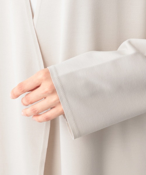 LEPSIM(レプシィム)の「キナガシハオリコート 934809(ノーカラーコート・レディース・ブラック/グレイッシュベージュ/ライトカーキ・FREE/TALL)」の7枚目の写真