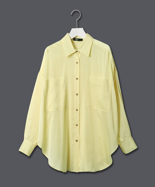 JET（ジェット）の「◆【ウォッシャブル】シアーストライプシャツ（シャツ/ブラウス・レディース・ホワイト系3/ネイビー系2/ライトイエロー系3・04）」の13枚目の写真