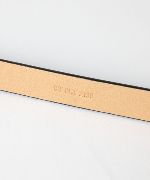 COLONY 2139（コロニートゥーワンスリーナイン）の「リアルレザーメタルプレート細ベルト（ベルト・レディース・ホワイト/ブラウン/ブラック・FREE）」の9枚目の写真