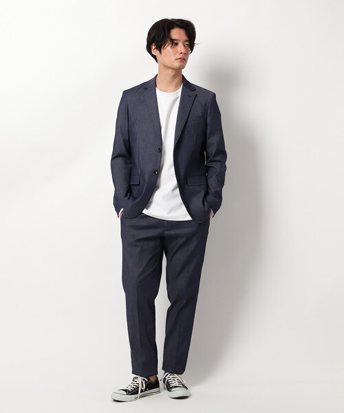 THE SHOP TK (ザ ショップ ティーケー )の「◆エバーデニムパンツ(スーツパンツ・メンズ・ネイビー・02/01/04/03)」の8枚目の写真