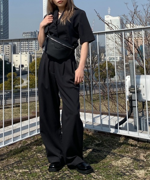 LVEU.（ラブユ.）の「One shoulder mini pouch bag / ワンショルダーミニポーチバッグ（ボディバッグ/ウエストポーチ・レディース・ブラック/ベージュ・FREE）」の16枚目の写真