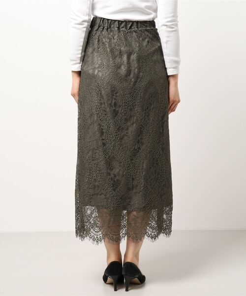 N.（N. Natural Beauty Basic）（エヌエヌナチュラルビューティーベーシック）の「【S Size Line】クロシェレーススカート（スカート・レディース・グレー/ベージュ/ホワイト・MEDIUM/SMALL）」の5枚目の写真