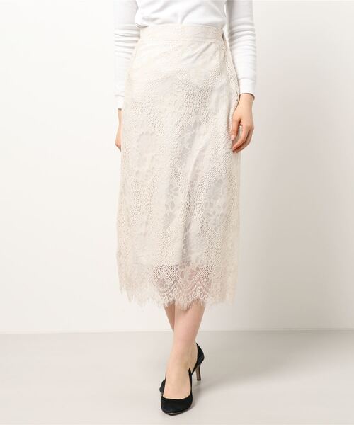 N.（N. Natural Beauty Basic）（エヌエヌナチュラルビューティーベーシック）の「【S Size Line】クロシェレーススカート（スカート・レディース・グレー/ベージュ/ホワイト・MEDIUM/SMALL）」の8枚目の写真