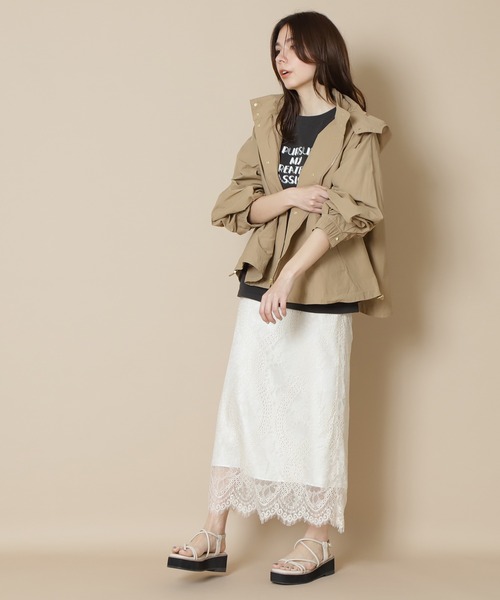 N.（N. Natural Beauty Basic）（エヌエヌナチュラルビューティーベーシック）の「【S Size Line】クロシェレーススカート（スカート・レディース・グレー/ベージュ/ホワイト・MEDIUM/SMALL）」の6枚目の写真