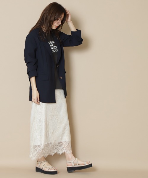 N.（N. Natural Beauty Basic）（エヌエヌナチュラルビューティーベーシック）の「【S Size Line】クロシェレーススカート（スカート・レディース・グレー/ベージュ/ホワイト・MEDIUM/SMALL）」の7枚目の写真