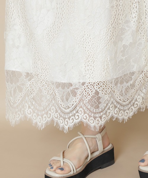 N.（N. Natural Beauty Basic）（エヌエヌナチュラルビューティーベーシック）の「【S Size Line】クロシェレーススカート（スカート・レディース・グレー/ベージュ/ホワイト・MEDIUM/SMALL）」の19枚目の写真