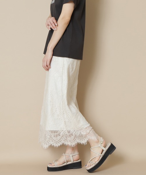 N.（N. Natural Beauty Basic）（エヌエヌナチュラルビューティーベーシック）の「【S Size Line】クロシェレーススカート（スカート・レディース・グレー/ベージュ/ホワイト・MEDIUM/SMALL）」の16枚目の写真