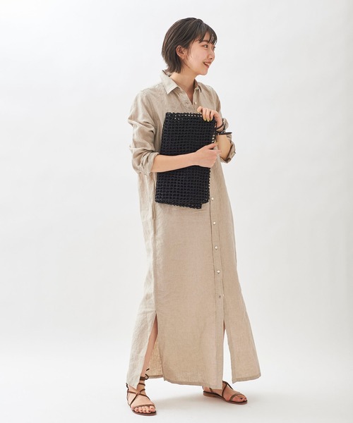 plage（プラージュ）の「Linen シャツワンピース◇（シャツワンピース  