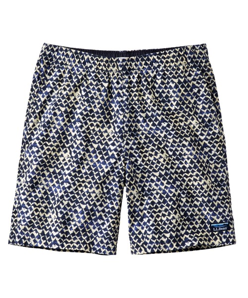 L.L.Bean（エルエルビーン）の「クラシック・サプレックス・スポーツ・ショーツ、8インチ　プリント 米国フィット・レギュラー（水着・メンズ・ネイビー系/ネイビー系1・SMALL/MEDIUM/LARGE）」の9枚目の写真
