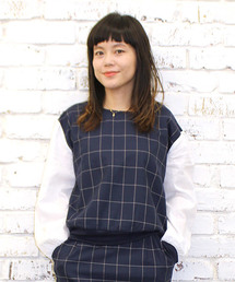 mystic | 格子柄切替プルオーバー(シャツ/ブラウス)