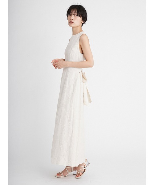 FRAY I.D（フレイアイディー）の「麻混バックリボンドレス（ワンピース・レディース・アイボリー・0）」の4枚目の写真