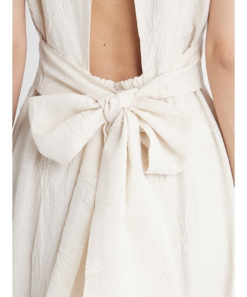FRAY I.D（フレイアイディー）の「麻混バックリボンドレス（ワンピース・レディース・アイボリー・0）」の12枚目の写真