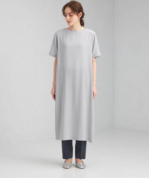 green label relaxing（グリーンレーベルリラクシング）の「FFC シアー ワンピース ＆ カップ キャミ セット（ワンピース・レディース・ライトグレー/ブラック/オリーブ・FREE）」の21枚目の写真