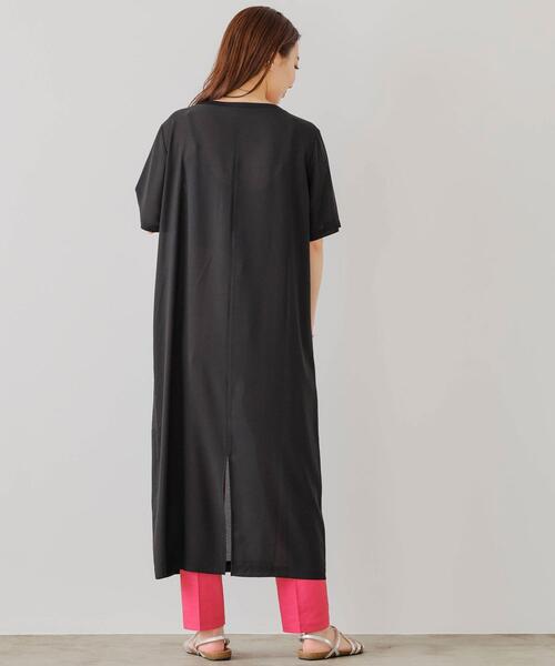 green label relaxing（グリーンレーベルリラクシング）の「FFC シアー ワンピース ＆ カップ キャミ セット（ワンピース・レディース・ライトグレー/ブラック/オリーブ・FREE）」の20枚目の写真