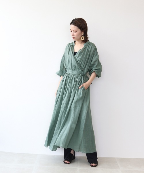 Dress ナチュラルワッシャーリネンカシュクールワンピース ワンピース Dresslave ドレスレイブ のファッション Coeur Coeur ワンピース ドレス Ramie Cache Cache Dress ナチュラルワッシャーリネンカシュクールワンピース ワンピース Dresslave ドレスレイブ のファッション Coeur Coeur ワンピース ドレス Ramie Cache Cache