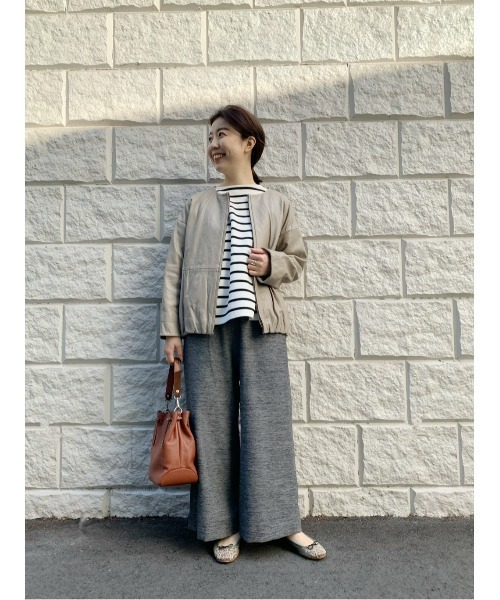 BEARDSLEY（ビアズリー）の「ツイード調ウエストリブパンツ（その他パンツ・レディース・ホワイト/ネイビー・FREE）」の16枚目の写真