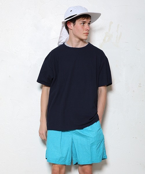 DOWN ON THE CORNER（ダウンオンザコーナー）の「S/S HEMP COTTON TEE SZ SOLID /ショートスリーブ ヘンプ コットン T SZ ソリッド（Tシャツ/カットソー・メンズ・ホワイト/ブラック/ネイビー/ベージュ系その他/ライトブルー/ライトピンク/ブルー系その他/ターコイズブルー/チャコールグレー/モーブ系/ライトグリーン・X-LARGE/MEDIUM/SMALL/LARGE）」の7枚目の写真