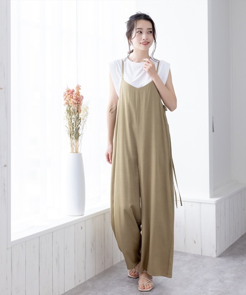 clear(クリア)の「レースアップサロペット(サロペット/オーバーオール・レディース・ブラック/マスタード/モカ/アイボリー・F)」の22枚目の写真