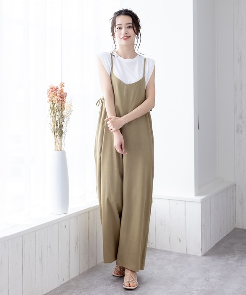 clear(クリア)の「レースアップサロペット(サロペット/オーバーオール・レディース・ブラック/マスタード/モカ/アイボリー・F)」の21枚目の写真