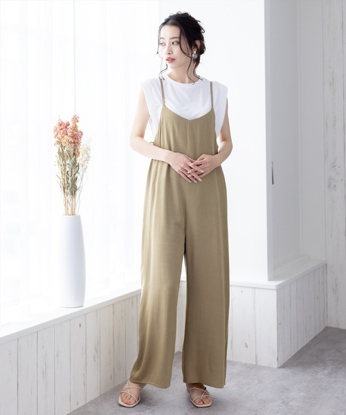 clear(クリア)の「レースアップサロペット(サロペット/オーバーオール・レディース・ブラック/マスタード/モカ/アイボリー・F)」の20枚目の写真