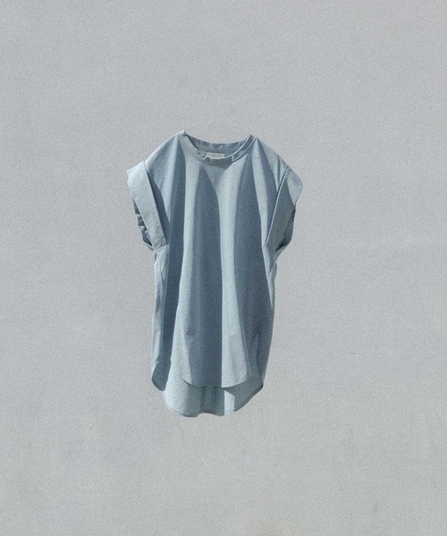 LAATO（ラート）の「BACK LONG T-SHIRTS（Tシャツ/カットソー・レディース・ブルー/グリーン/オフホワイト/ブラック系その他・FREE）」の15枚目の写真