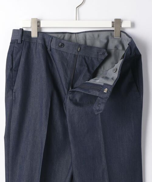 green label relaxing（グリーンレーベルリラクシング）の「＜ 機能 / 洗濯機洗い可 ＞ TC デニムライク マジコンフォート スリム NP スラックス ＃（スラックス・メンズ・ロイヤルブルー/ダークグレー/ネイビー・X-SMALL/LARGE/SMALL/MEDIUM/X-LARGE）」の9枚目の写真