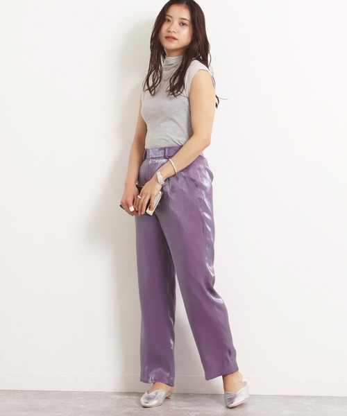 AULI（アウリィ）の「【低身長向けサイズ】ドレープネックシアーカットソー（Tシャツ/カットソー・レディース・ブラック/ライトグレー/オフホワイト・XS）」の17枚目の写真