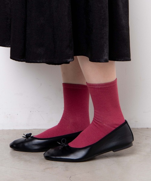 WEGO（ウィゴー）の「WEGO/【ZOZOTOWN＆一部店限定】カラー無地ソックス（ソックス/靴下・レディース・オレンジ/ピンク系その他/グリーン系その他/ホワイト/ブラック/ブルー系その他/イエロー/ブルー/グリーン/ベージュ/パープル/ライトグレー/オフホワイト/レッド/ネイビー/ピンク/ブラウン/カーキ/ケリー/マスタード/ワイン・23-25cm）」の17枚目の写真