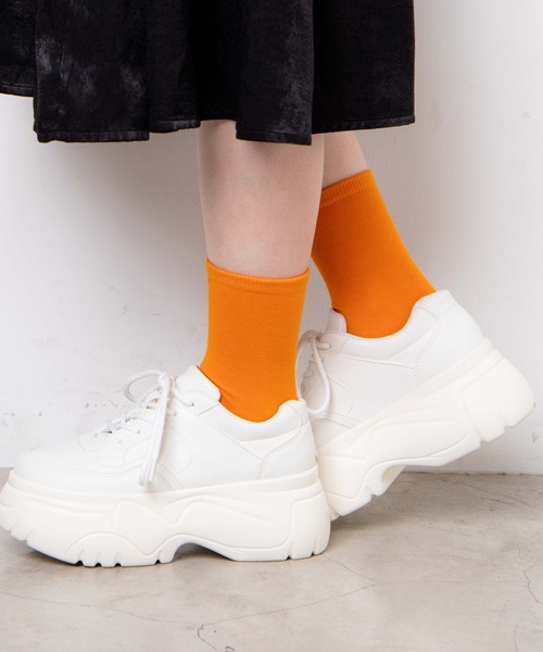 WEGO（ウィゴー）の「WEGO/【ZOZOTOWN＆一部店限定】カラー無地ソックス（ソックス/靴下・レディース・オレンジ/ピンク系その他/グリーン系その他/ホワイト/ブラック/ブルー系その他/イエロー/ブルー/グリーン/ベージュ/パープル/ライトグレー/オフホワイト/レッド/ネイビー/ピンク/ブラウン/カーキ/ケリー/マスタード/ワイン・23-25cm）」の21枚目の写真