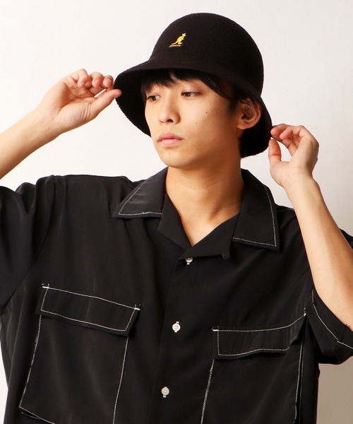 KANGOL（カンゴール）の「KANGOL Bermuda Casual バミューダカジュアル メトロハット（ハット・メンズ・レッド/ホワイト/ブラック×ゴールド/ブラック/チャコールグレー/オートミール・M/L/XL）」の11枚目の写真