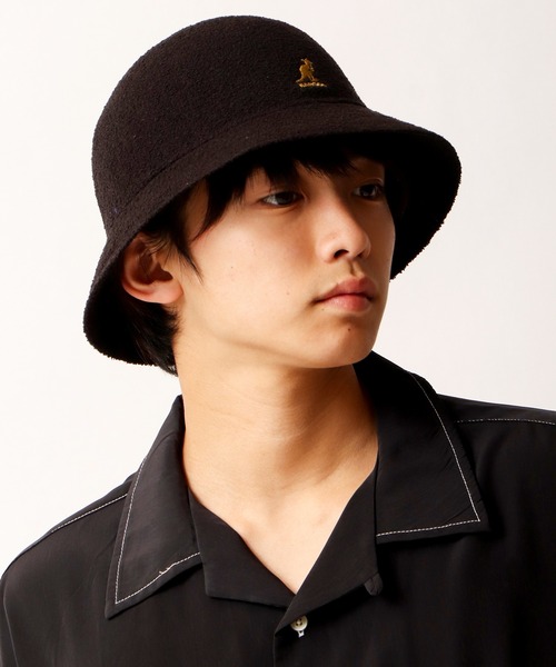 KANGOL（カンゴール）の「KANGOL Bermuda Casual バミューダカジュアル メトロハット（ハット・メンズ・レッド/ホワイト/ブラック×ゴールド/ブラック/チャコールグレー/オートミール・M/L/XL）」の9枚目の写真