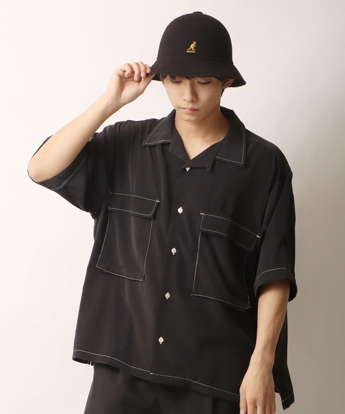 KANGOL（カンゴール）の「KANGOL Bermuda Casual バミューダカジュアル メトロハット（ハット・メンズ・レッド/ホワイト/ブラック×ゴールド/ブラック/チャコールグレー/オートミール・M/L/XL）」の13枚目の写真