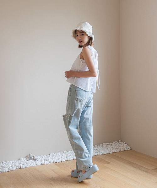 UNE MANSION（ユヌマンション）の「レースバックリボンベスト（ベスト・レディース・ホワイト/ブラック・FREE）」の19枚目の写真