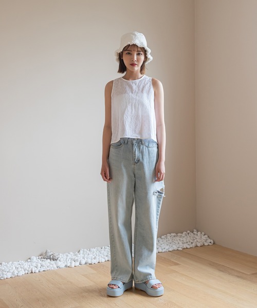 UNE MANSION（ユヌマンション）の「レースバックリボンベスト（ベスト・レディース・ホワイト/ブラック・FREE）」の7枚目の写真