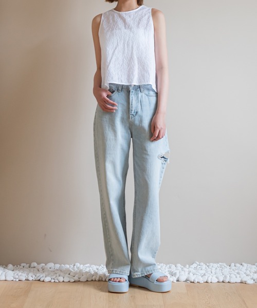 UNE MANSION（ユヌマンション）の「レースバックリボンベスト（ベスト・レディース・ホワイト/ブラック・FREE）」の3枚目の写真