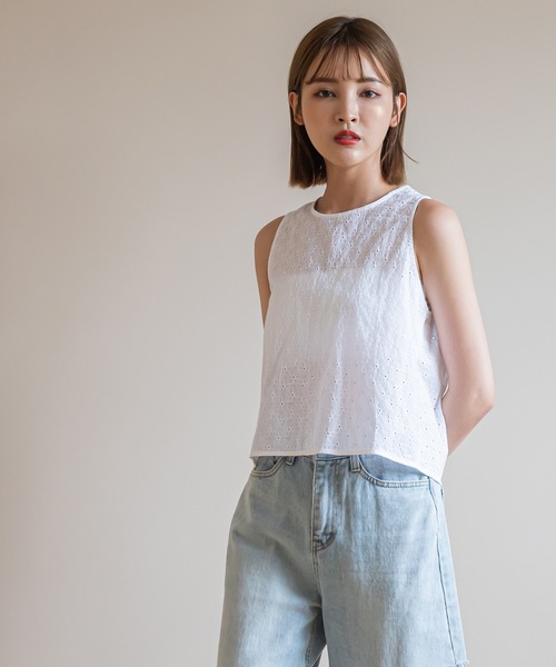 UNE MANSION（ユヌマンション）の「レースバックリボンベスト（ベスト・レディース・ホワイト/ブラック・FREE）」の11枚目の写真