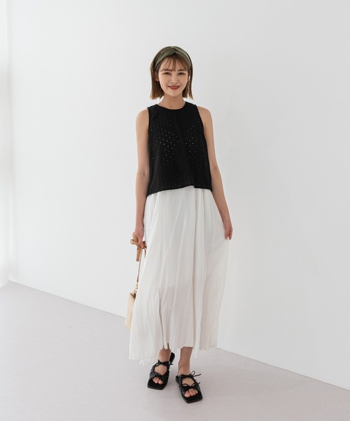 UNE MANSION（ユヌマンション）の「レースバックリボンベスト（ベスト・レディース・ホワイト/ブラック・FREE）」の21枚目の写真