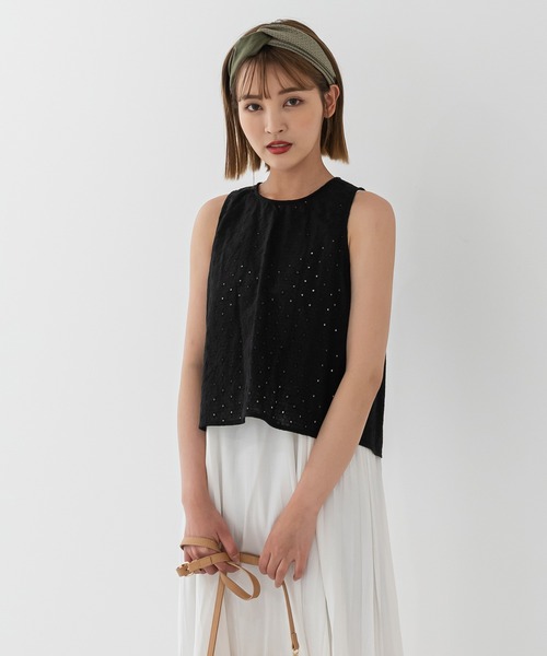 UNE MANSION（ユヌマンション）の「レースバックリボンベスト（ベスト・レディース・ホワイト/ブラック・FREE）」の9枚目の写真