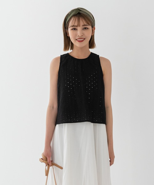 UNE MANSION（ユヌマンション）の「レースバックリボンベスト（ベスト・レディース・ホワイト/ブラック・FREE）」の5枚目の写真